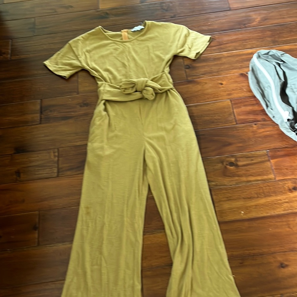 Piper and scoot size small gold jumpsuit